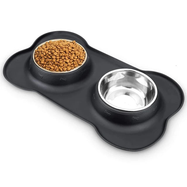 Silicone Double Pet Bowl