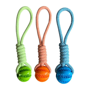 Ball Fetch Rope Chew Toy